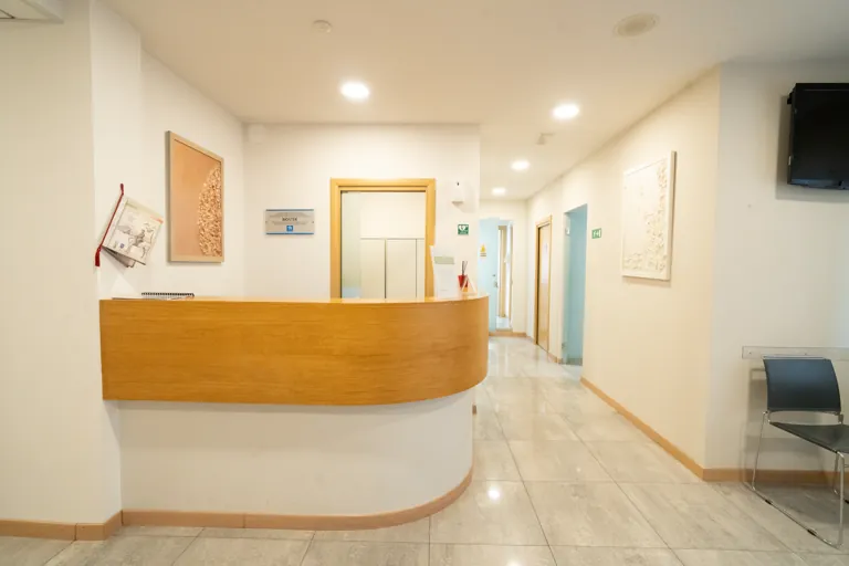 La sala d'attesa dello studio dentistico in Via Machiavelli a Pistoia