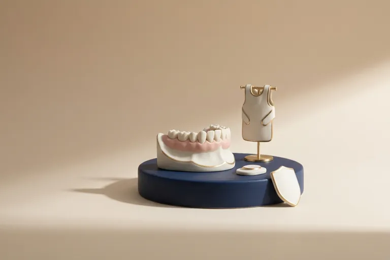 Diorama in miniatura delle precauzioni radiologiche: il grembiule piombato e il sensore