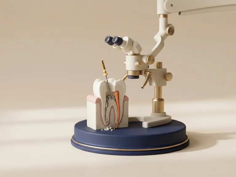Ritrattamento canalare a Pistoia: la sala con il microscopio operatorio dello studio
